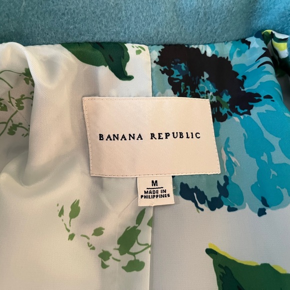 Banana Republic Teal Wool Coat - Picture 2 of 9